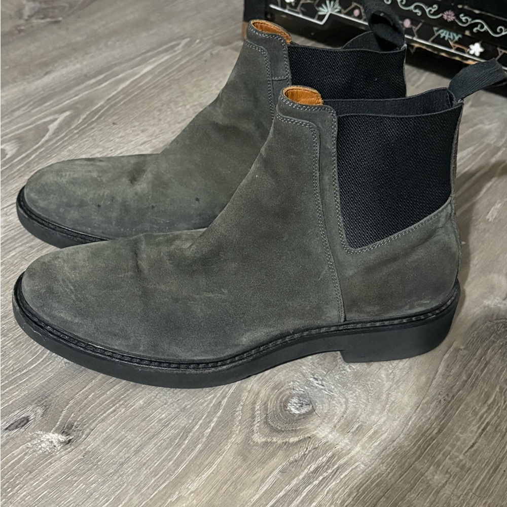 Aquatalia Men's Dark Gray Chelsea Boots
